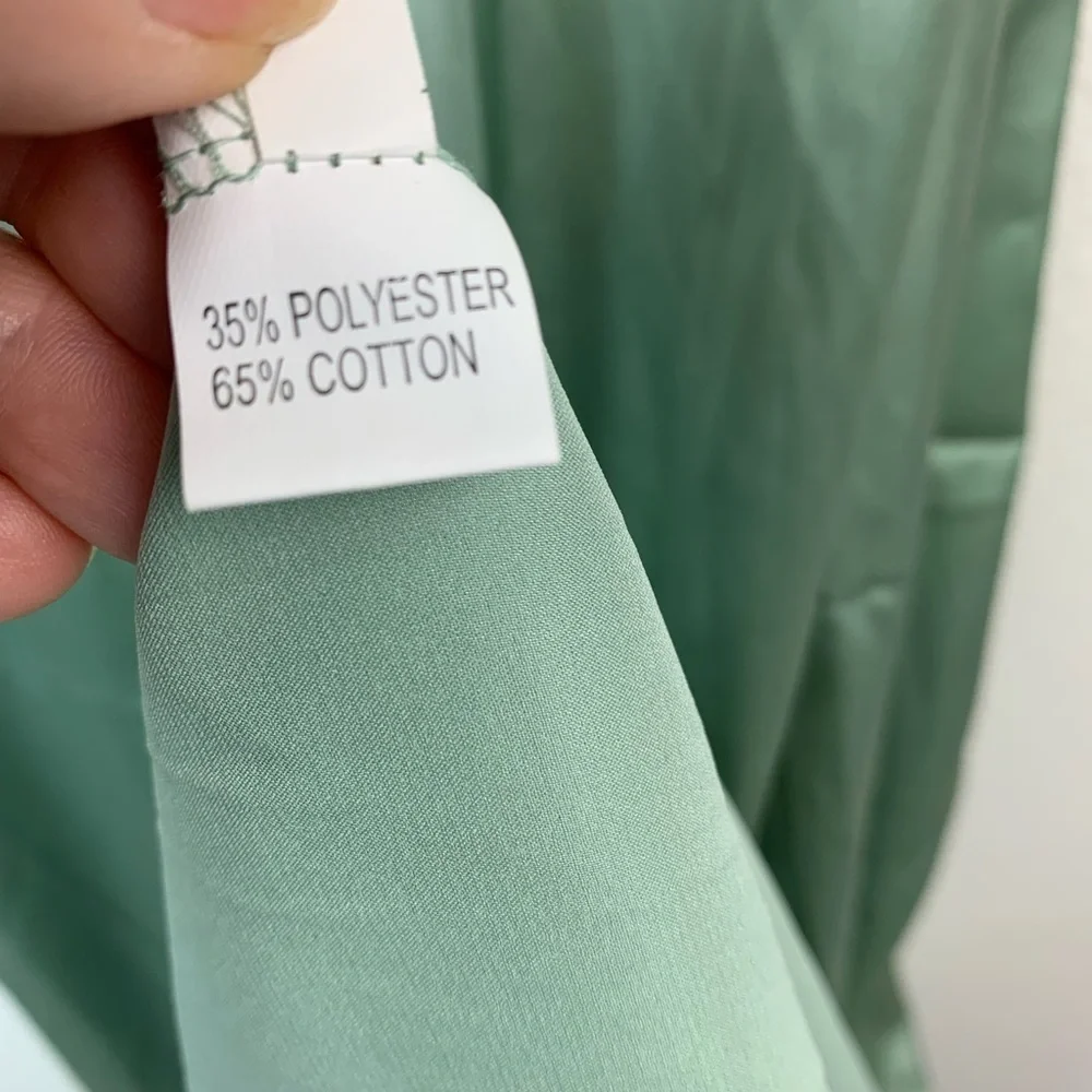 NWT Olive, mossy maxi slip dress, spaghetti strap deep V Neck thigh slit hem - Picture 10 of 12